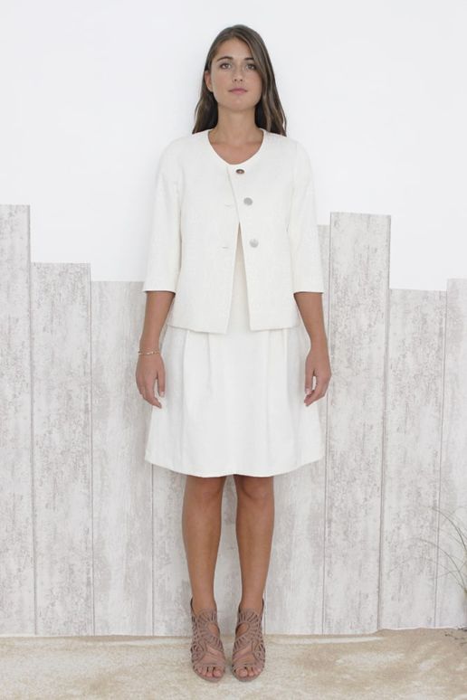 Veste Femme blanche Chic Bureau Diner Cérémonie Créateur SOLENE MARTIN