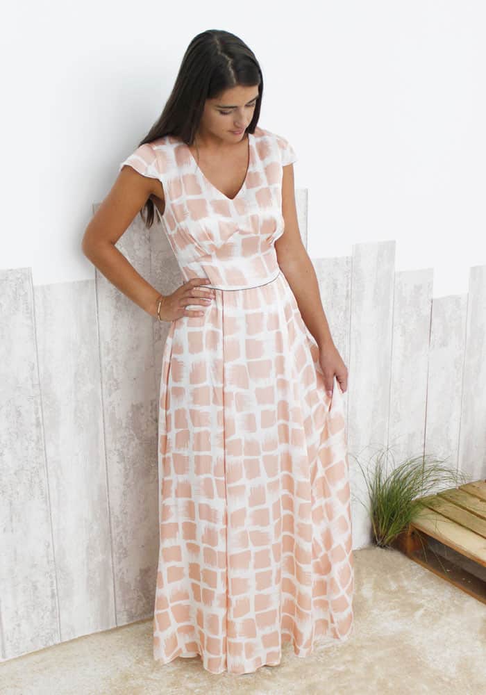 robe-longue-soie-Rose-SOLENE-MARTIN