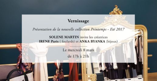 Invitation Vente de créateur SOLENE MARTIN