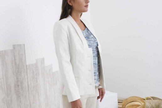 veste tailleur blanche SOLENE MARTIN